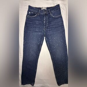 Zara Blue Skinny Jeans with Speckled Design